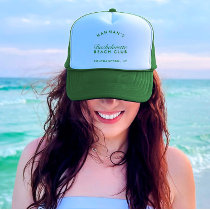 Retro Modern Green Bachelorette Trucker Hat