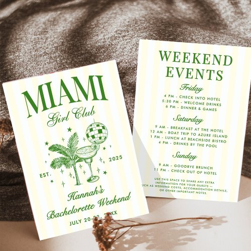 Retro Modern Green & Yellow Miami Bach Party