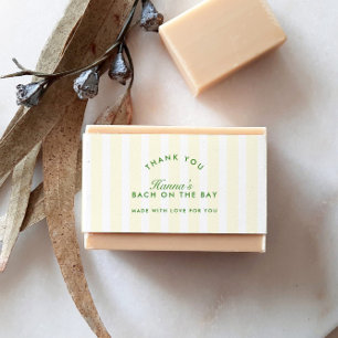 Retro Modern Green & Yellow Personalized Invitation Belly Band