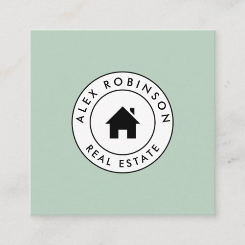 Retro modern home real estate business card