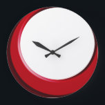 retro modern kitchen wall clock<br><div class="desc">retro modern kitchen wall clock in red and white. Great vintage vibe.</div>