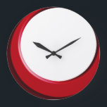 retro modern kitchen wall clock<br><div class="desc">retro modern kitchen wall clock in red and white. Great vintage vibe.</div>