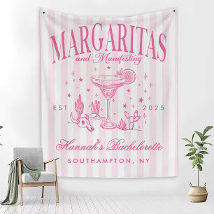 Retro Modern Margaritas and Matrimony Striped Bach Fleece Blanket