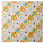 Retro Modern Mid Century Starburst Pattern Ceramic Tile