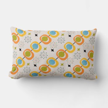 Retro Modern Mid Century Starburst Pattern Lumbar Pillow by Flissitations at Zazzle