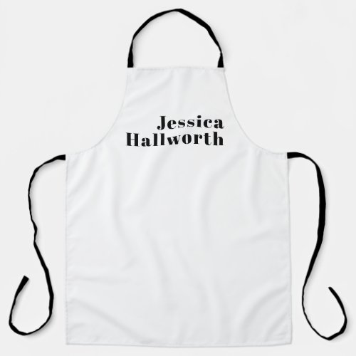 Retro Modern Minimal Name or Business Template Apron