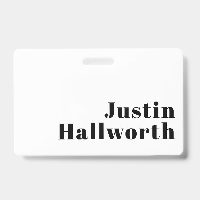 Retro Modern Minimal Name or Business Template Badge (Front)