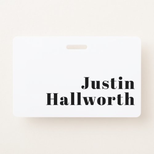 Retro Modern Minimal Name or Business Template Badge