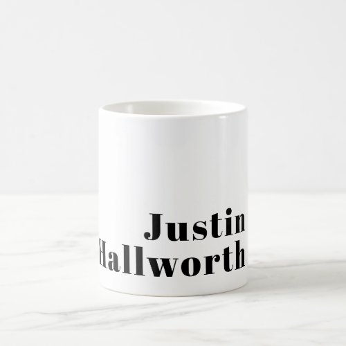 Retro Modern Minimal Name or Business Template Coffee Mug