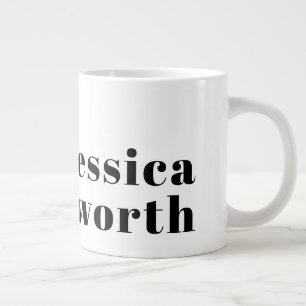 Retro Modern Minimal Name or Business Template Giant Coffee Mug