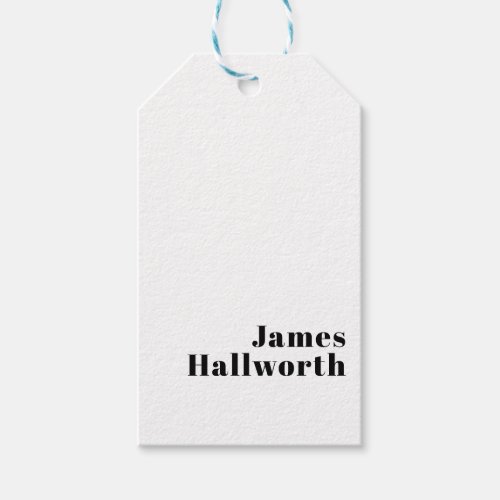 Retro Modern Minimal Name or Business Template Gift Tags