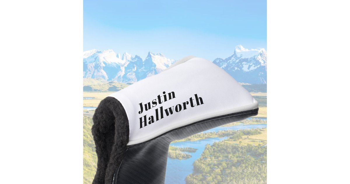 Retro Modern Minimal Name or Business Template Golf Head Cover Zazzle