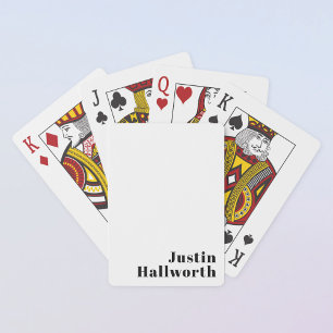 Retro Modern Minimal Name or Business Template Poker Cards