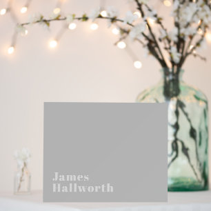 Retro Modern Minimalistic Name (or other text) Foam Board