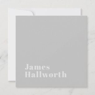 Retro Modern Minimalistic Name (or other text) Note Card