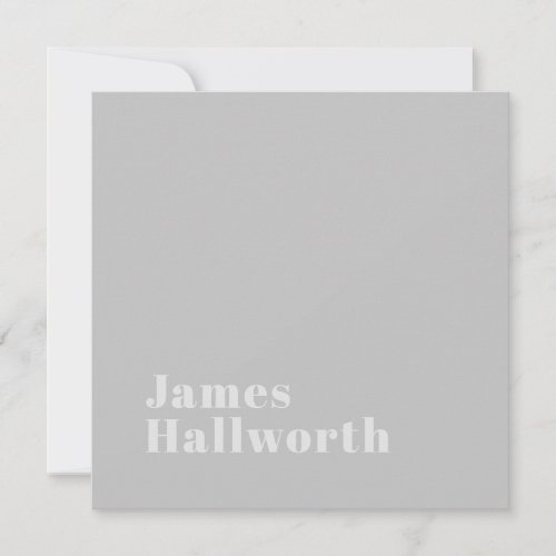 Retro Modern Minimalistic Name or other text Note Card