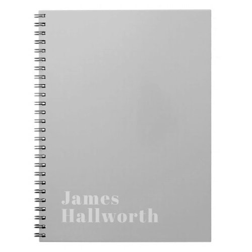 Retro Modern Minimalistic Name or other text Notebook