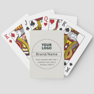 Retro modern off-white design poker cards