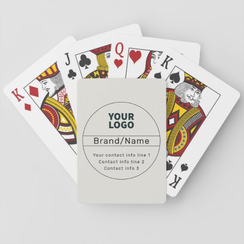 Retro modern off_white design poker cards