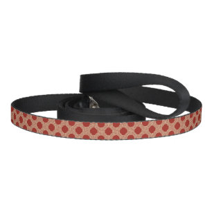 Retro modern Orange Brown Seventies Geometric Art Pet Leash