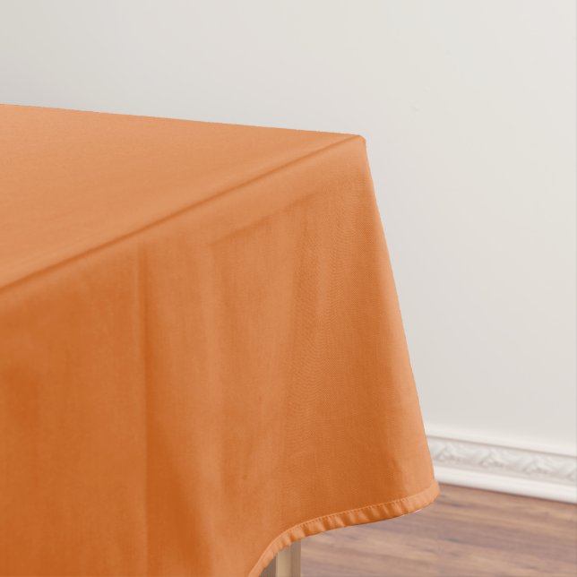 Retro Modern Orange Solid Color Tablecloth (In Situ)