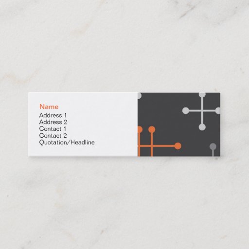 Customizable Retro Modern Pattern Profile Card Business Card Templates