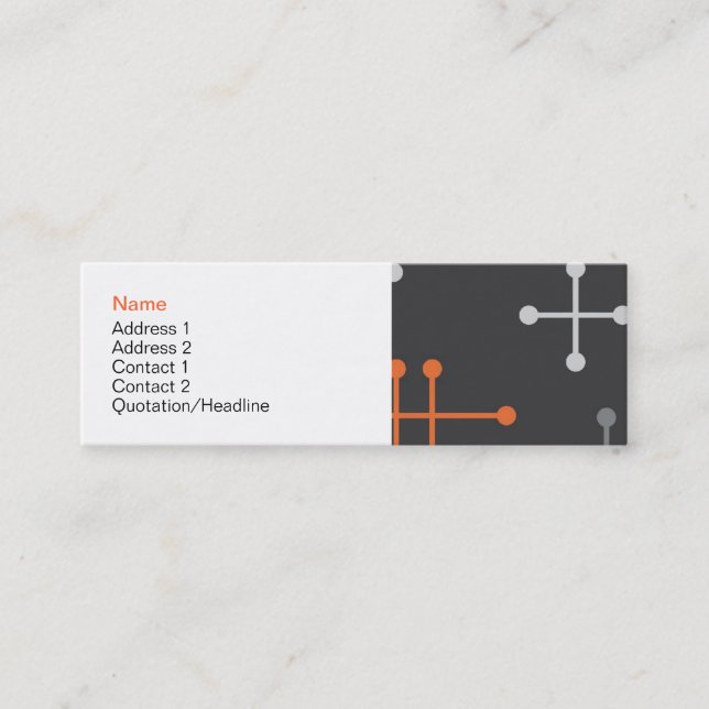 Retro Modern Pattern Profile Card (Front)