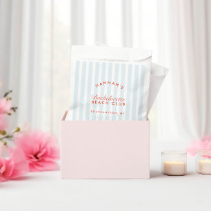 Retro Modern Red & Blue Stripes Bachelorette Favor Bag