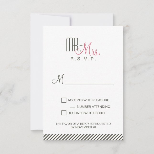 Retro Modern RSVP Card (Front)