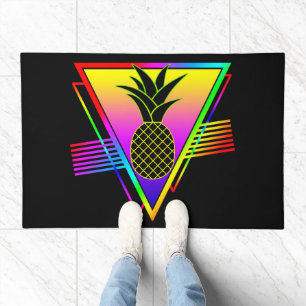 Retro Modern Silhouette Pineapple Summer Fruit Doormat