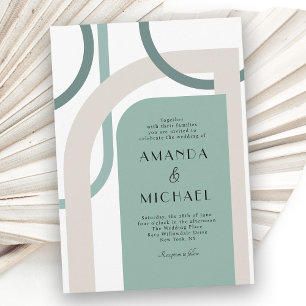 Retro Modern Simple Geometric Invitation