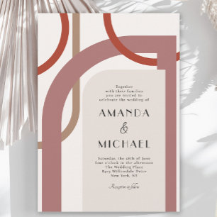 Retro Modern Simple Geometric Invitation