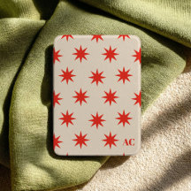Retro Modern Star Pattern Personalized Initials