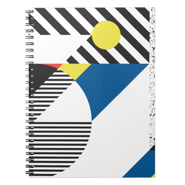 Retro Modern Style Background Design Notebook (Front)