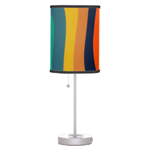 Retro modern swirl background table lamp