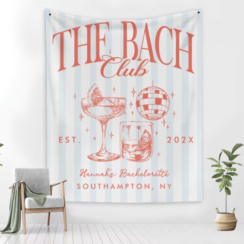 Retro Modern The Bach Club Bachelorette Weekend Tapestry