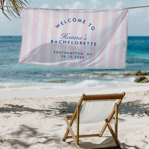 Retro Modern Vintage Navy & Pink Bachelorette Banner Retro Modern Vintage Navy & Pink Bachelorette Banner