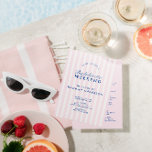 Retro Modern Vintage Pink Bachelorette Weekend Invitation<br><div class="desc">This distinctive invitation effortlessly marries retro charm and modern appeal,  featuring a vintage-inspired design in captivating shades of pink. Set the stage for a weekend filled with timeless memories and contemporary excitement. With its classic aesthetic and modern twist,  this invitation promises a perfect fusion of nostalgia and current style.</div>