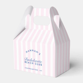 Retro Modern Vintage Pink & Navy Bachelorette Favor Boxes