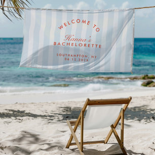 Retro Modern Vintage Red & Blue Bachelorette Banner