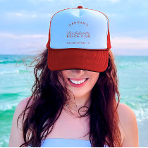 Retro Modern Vntage Red Bachelorette Trucker Hat