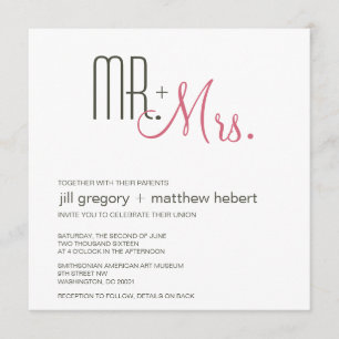 Retro Modern Wedding Invitation