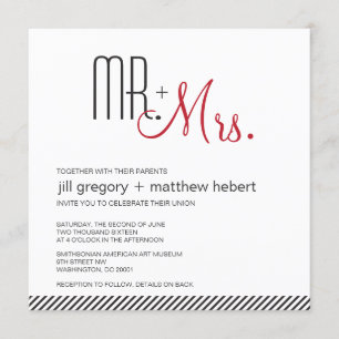 Retro Modern Wedding Invitation
