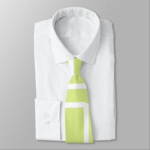 Retro Modern White Rectangles On Pale Grape Neck Tie