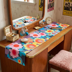 Retro Modflowers Short Table Runner