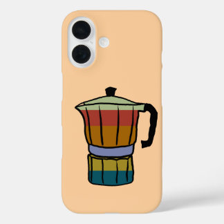 Retro Moka pot iPhone 16 Case