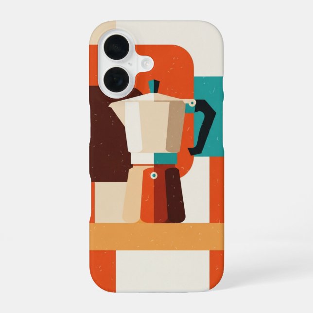 Retro Moka Pot iPhone Case (Back)