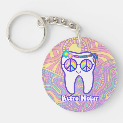 Retro Molar Keychain