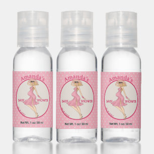 Retro Mom Blonde 2 Baby Shower Party Hand Sanitizer