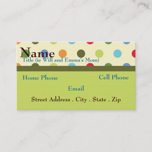 Retro Mom Business Card